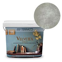 Перламутровая краска Terraco Velvetex VA-100, ведро 1 кг, бархатистый финиш – ТСК Дипломат