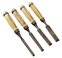 Стамески плоские с деревянными ручками 6-12-18-24 мм (4 предмета) – ТСК Дипломат