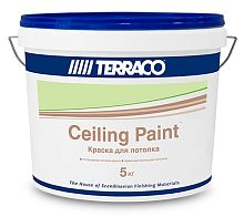 Terraco Ceiling Paint, акриловая краска для потолков, 5 кг – ТСК Дипломат
