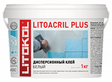 Клей дисперсионный белый для керамической плитки и мозаики LITOACRIL PLUS (класс D2TE), LITOKOL, 5 кг – ТСК Дипломат