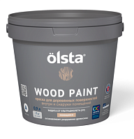 Краска универсальная Olsta Wood Paint по дереву база А 9 л – ТСК Дипломат