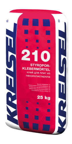 STYROPOR-KLEBEMÖRTEL 210 Winter, STYROPOR PPS-16F, PPS-20F, Клей для плит из пенополистирола, мешок, 25 кг, Зимняя версия, KREISEL – ТСК Дипломат