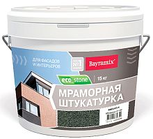 Bayramix Ecostone мраморная штукатурка с естественным блеском благородного камня, средняя фракция, 15 кг – ТСК Дипломат