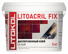 Клей дисперсионный белый для керамической плитки и мозаики LITOACRIL FIX (класс D1), LITOKOL – ТСК Дипломат