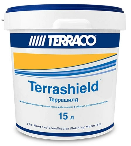 Акриловая краска Terraco для фасадных работ TERRASHIELD 15 л