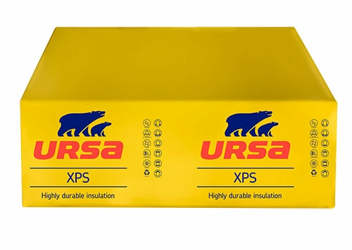 Утеплитель URSA XPS ПРОФ 500 (2500х600х100 мм), 4 шт. в упаковке
