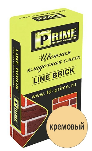 Цветная кладочная смесь Prime LineBrick Klinker, кремовый, 25 кг мешок