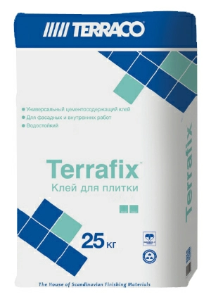Клей для клинкера керамогранита и натурального камня TERRACO TERRAFIX GRANITE GREY (серый) 25 кг мешок