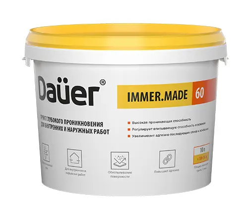 IMMER® MADE 60 Грунт глубокого проникновения для внутренних и наружных работ, 10 л