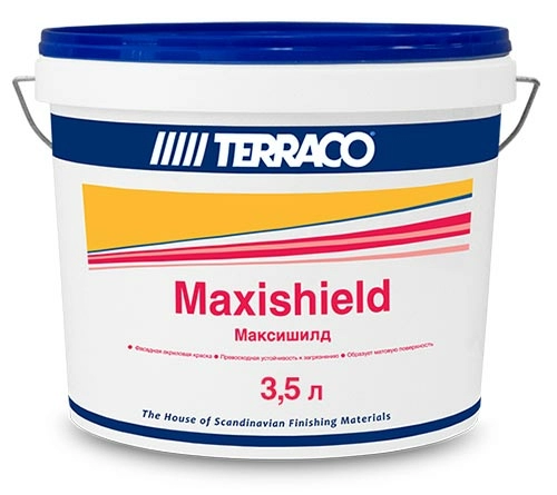 Акриловая краска Terraco для фасадных работ MAXISHIELD 3,5 л ведро