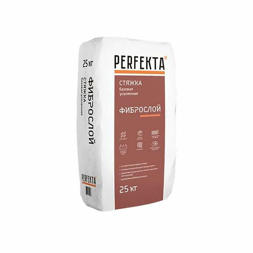 PERFEKTA Фиброслой стяжка пола толстослойная мешок 25 кг
