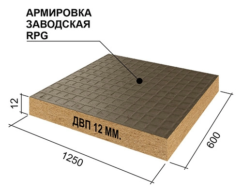 Панель Ruspanel звукоизоляционная RPG ECO Comfort 1250х600х12 мм