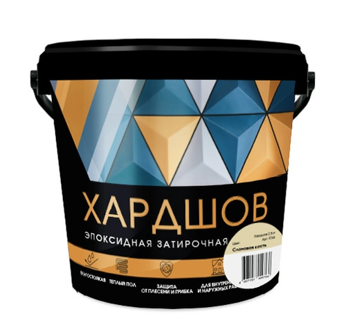 PERFEKTA Эпоксидная затирочная смесь Хардшов цвет 200 Слоновая кость, ведро 2,5 кг