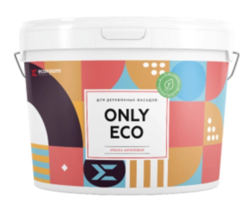Краска ONLYeco акриловая для деревянных фасадов, Ecoroom, 10 л, ведро