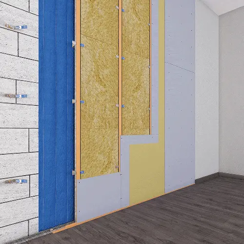 Каркасная система звукоизоляции стен «Барклайн Барьер Мембрана Плюс»