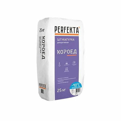 Штукатурка декоративная Короед ЗИМНЯЯ СЕРИЯ белый, Perfekta, 25 кг