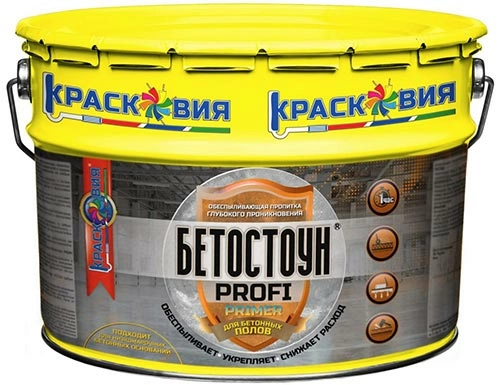Бетостоун PROFI «PRIMER», обеспыливающая упрочняющая пропитка глубокого проникновения 10 л, ведро