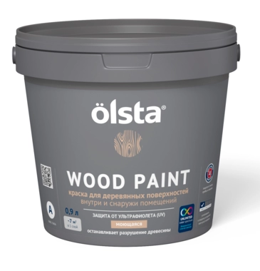 Краска универсальная Olsta Wood Paint по дереву база А 2,7 л