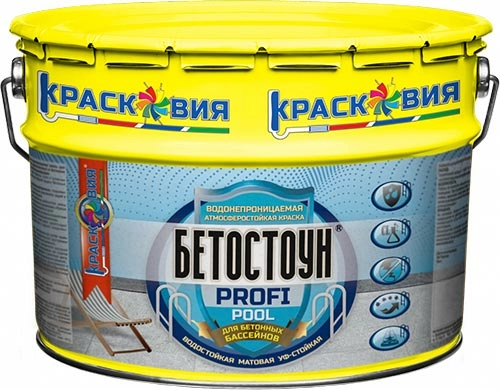 Бетостоун PROFI «POOL», водонепроницаемая эмаль для бетонных бассейнов, 10 кг