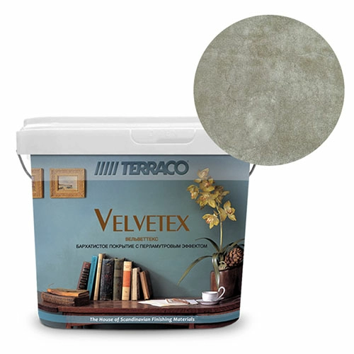 Перламутровая краска Terraco Velvetex VB-260, ведро 5 кг, бархатистый финиш