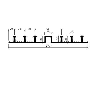 Гидрошпонка АКВАСТОП тип ДО-270/25-6/25 EPDM (резина)