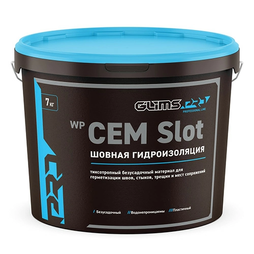 GLIMS PRO WP CEM Slot Гидроизоляция шовная, ведро 7 кг