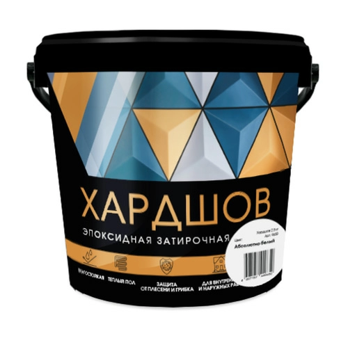 PERFEKTA Эпоксидная затирочная смесь Хардшов цвет 010 Абсолютно белый, ведро 2,5 кг