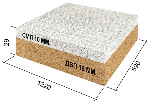 Панель Ruspanel звукоизоляционная RPG Comfort СМЛ 1220х590х29 мм