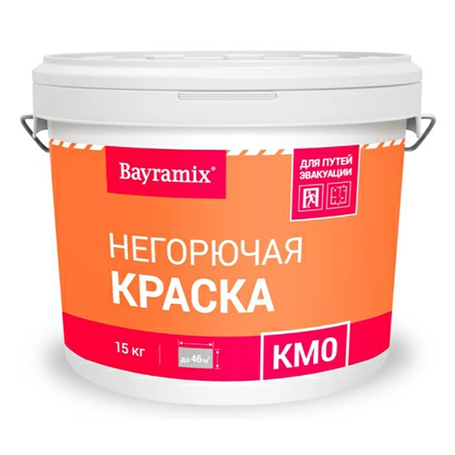 Bayramix КМ0 Extra Краска негорючая для окрашивания минеральных поверхностей внутри помещения, 9 л