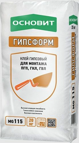 Клей монтажный гипсовый Гипсформ MG115, мешок 20 кг