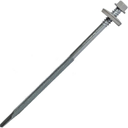 Саморез для сэндвич-панелей 6.3/5.5x185 мм RAL 7004 сигнальный серый, 20 шт, Hardwex