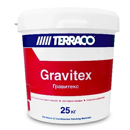 Декоративная штукатурка Terraco GRAVITEX MICRO (G) на акриловой основе с мелкой текстурой типа «шагрень» 25 кг ведро