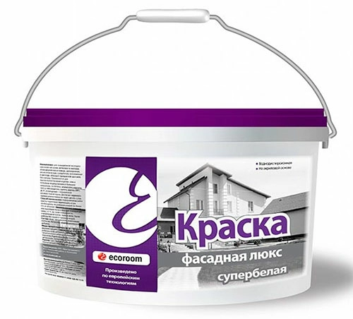 Краска акриловая фасадная люкс супербелая, 45 кг ведро