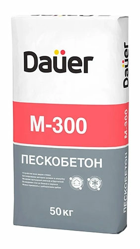 Dauer Сухая смесь М-300 Пескобетон, 30 кг