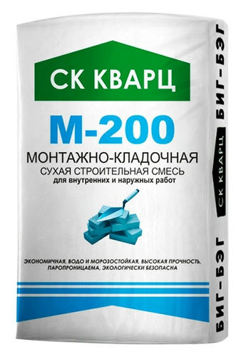 Смесь сухая монтажно-кладочная М200 (стандарт), 1000 кг