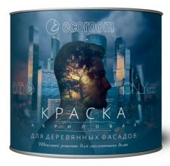 Краска ONLYeco акриловая для деревянных фасадов, Ecoroom, 10 л, ведро