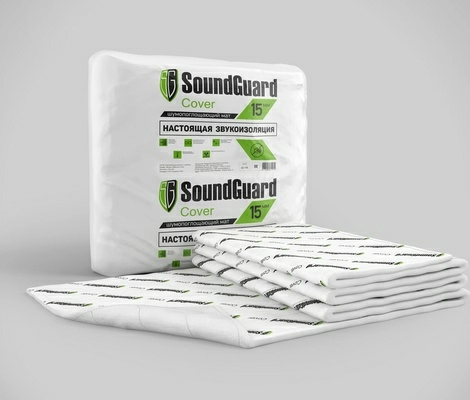 Звукоизоляционный мат SoundGuard Cover 5000х1500х15 мм (7,5 м2 в уп)