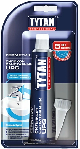 Герметик силиконовый санитарный Tytan Professional UPG прозрачный 310 мл