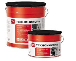 Герметик бутилкаучуковый ТЕХНОНИКОЛЬ № 45 (серый), ведро 8 кг