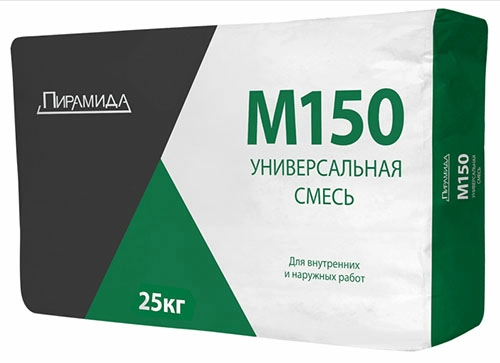 Универсальная смесь для ремонта М150 25 кг мешок Пирамида