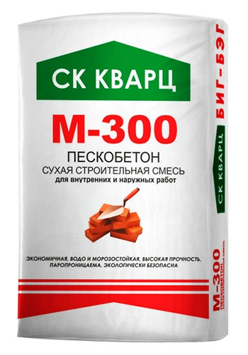 Смесь сухая монтажно-кладочная Пескобетон М300 ГОСТ, 1000 кг