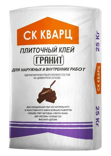 Плиточный клей Гранит, СК Кварц, мешок, 25 кг