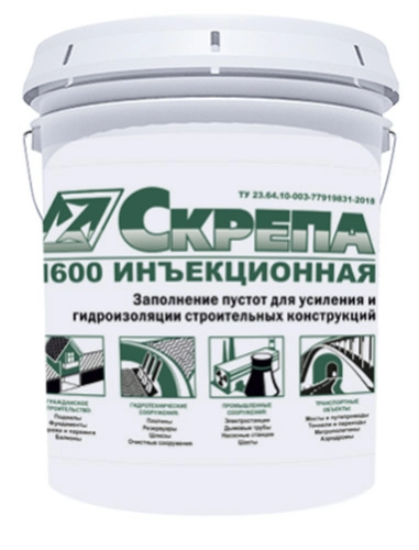 Скрепа М600, инъекционная, ведро 18 кг
