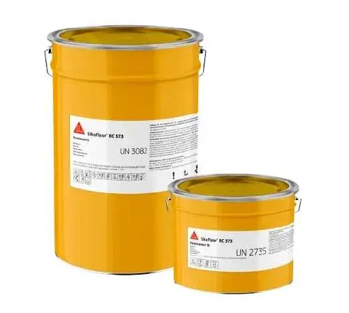 Двухкомпонентный цветной самонивелирующийся состав на основе жестких полиуретановых смол для устройства промышленных полимерных покрытий Sikafloor® BC 375 N RAL 7035 (В), ведро 5,4 кг