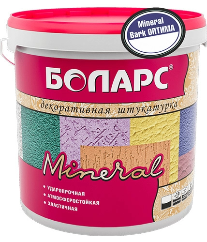 Декоративная штукатурка Боларс Mineral-S-Bark Оптима 2.5 (База С), 45 кг