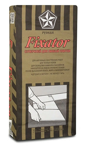 Клей для плитки для наружных и внутренних работ FIXATOR серый, класс С2, 25 кг