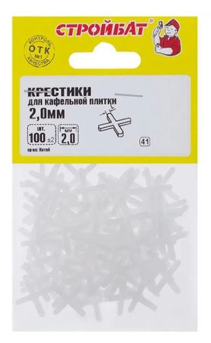 Крестики для кафеля, 2 мм, 100 штук