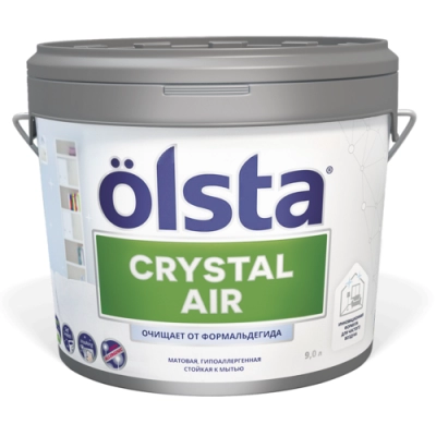 Краска интерьерная Olsta Crystal Air база C, 0.9 л