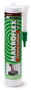 Герметик силиконовый высокотемпературный Makroflex TA145 красный 300 мл.