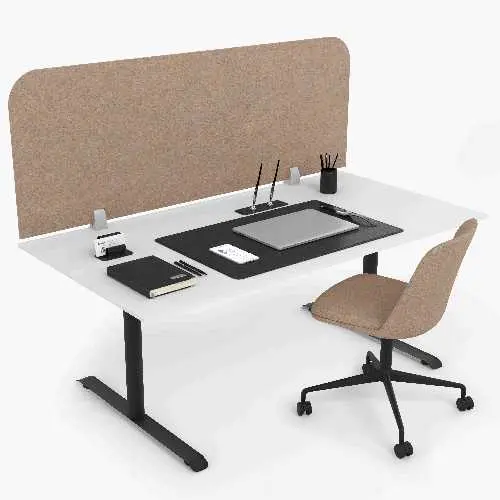 Акустическая панель Виридис Фелт Экран для стола Песок (1400х500х9 мм)